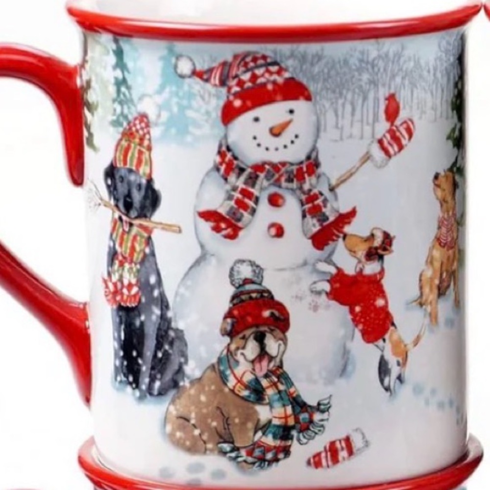 Certified International "Special Delivery" Dog Christmas Mugs 🎄🐾🎅🏻 Holiday Mugs - Picture 4 of 6